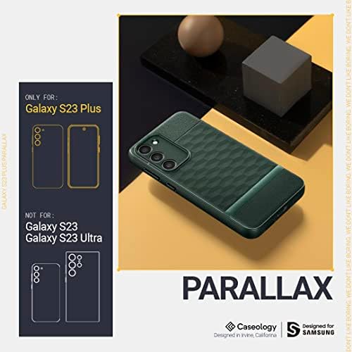 קריסולוגיה Parallax מיועדת לסמסונג גלקסי S23 פלוס מקרה 5G [טיפת כיתה צבאית נבדקה] - חצות ירוק